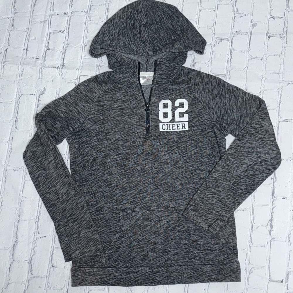Danskin Now Girls Cheer Pullover Hoodie Gray Girls Large 10-12
